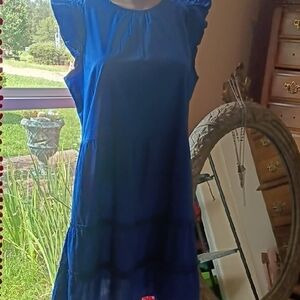 LOFT Royal Blue Midi Dress